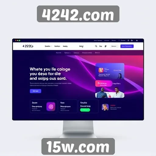 Navegação e design do 4242.com em foco